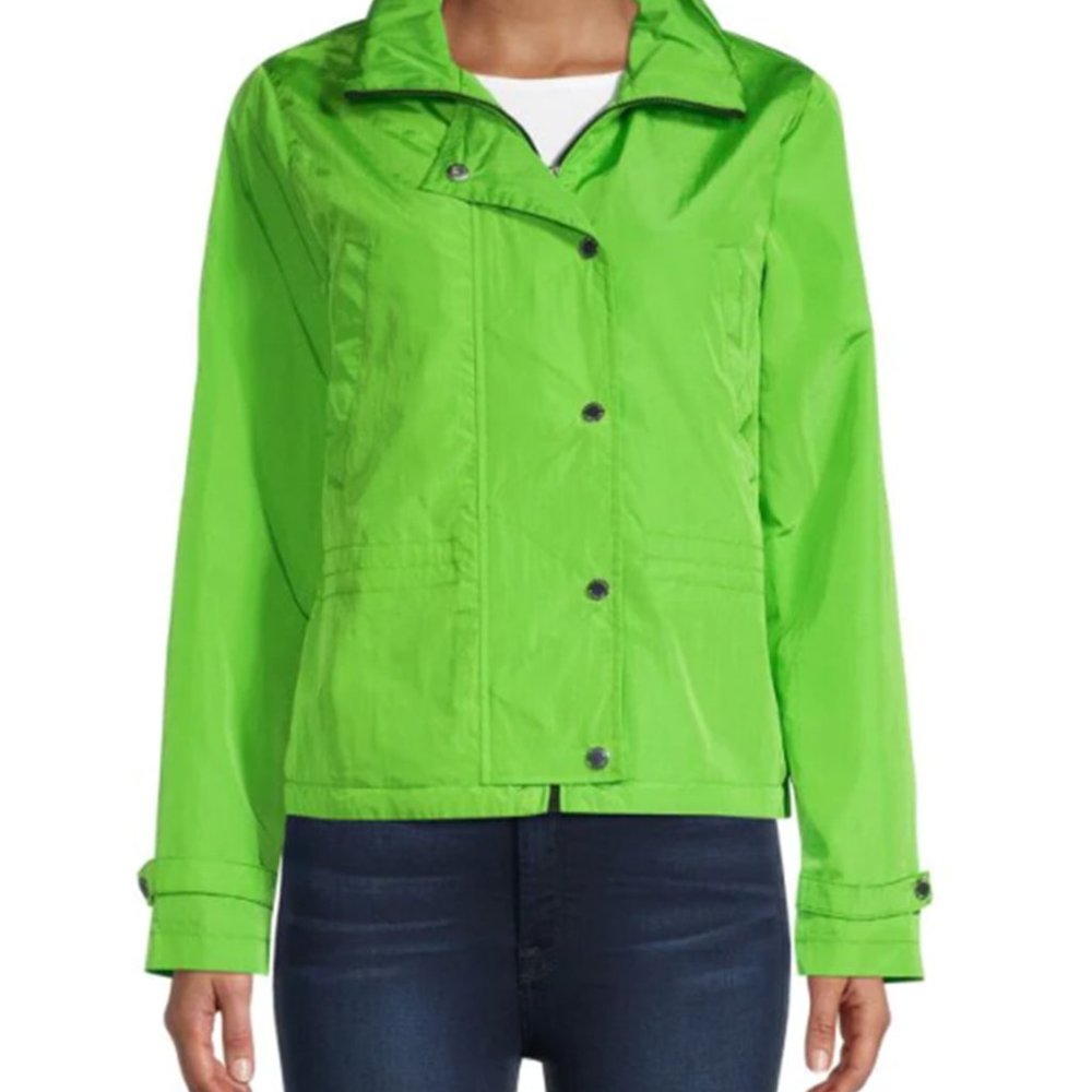 Via Siga Spring Green Packable Wind Breaker | Size S | NWT